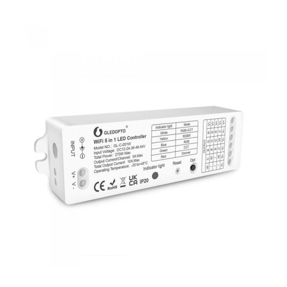 GLEDOPTO WiFi 5-in-1 LED controller powered by Tuya (GL-C-001W)