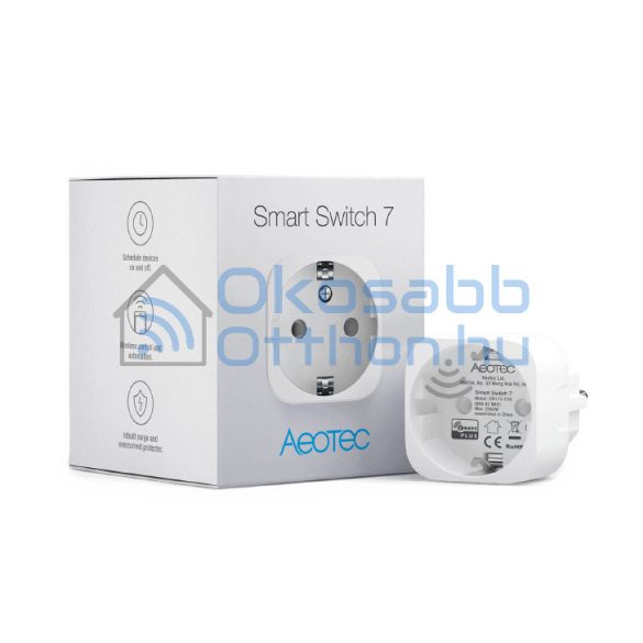 Aeotec Smart Switch 7, smart plug with power meter,  with Z-Wave protocol (ZW175-C16)