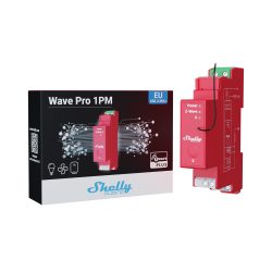   Shelly Qubino Wave PRO 1PM egy áramkörös, DIN-sínre illeszthető, fogyasztásmérős okosrelé, Z-Wave protokoll kompatibilis