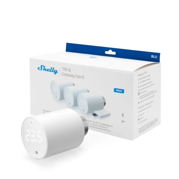 Shelly BLU TRV okos Bluetooth radiátor termoszelep (3 db)