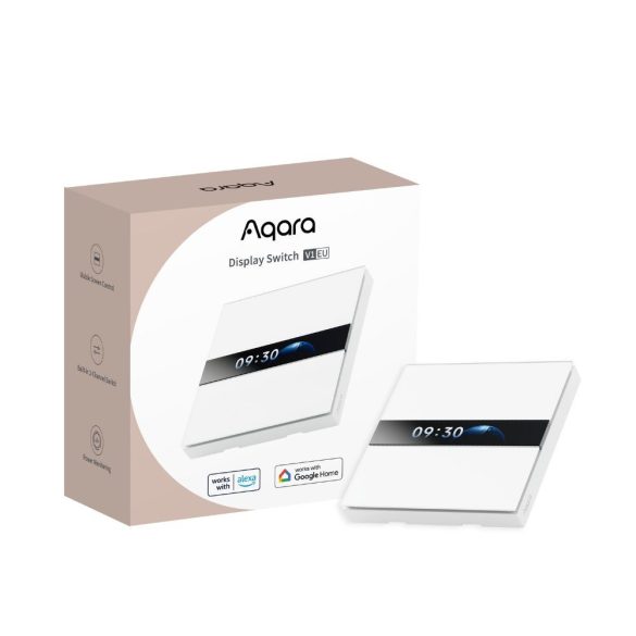 Aqara V1 Display Switch, okos villanykapcsoló LCD kijelzővel