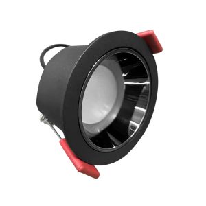 Gledopto GL-D-001P Zigbee Pro (Zigbee 3.0 + RF vevős) okos süllyesztett RGBCCT LED spot lámpa (450 lumen, IP33), fekete kerettel