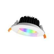   Gledopto GL-D-005P Zigbee Pro (Zigbee 3.0 + RF vevős) okos süllyesztett RGBCCT LED spot lámpa (1050 lumen, IP20), fehér kerettel