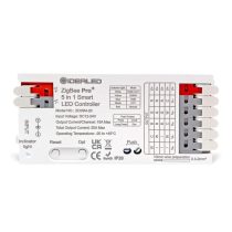   Gledopto GL-C-201P, Pro 5-in-1-ben LED vezérlés, 12V-24V DC (Zigbee+2.4GHz RF), kapcsolóbemenettel