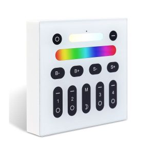 Gledopto GL-W-003Z, 2.4GHz RF vezeték nélküli fali panel, elemes (Gledopto Pro LED termékekhez)