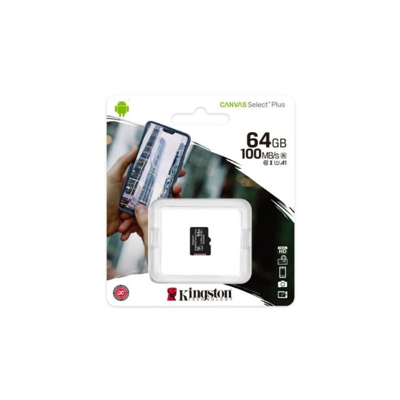 Kingstone CANVAS Select Plus 64 GB, micro SDXC memóriakártya