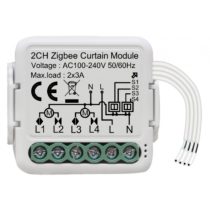   Zigbee 230V két áramkörös függönyvezérlő relé, kapcsolóbemenettel