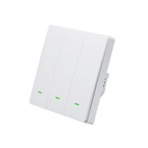   SmartWise B63 UNI Zigbee 3.0 + RF, univerzális bekötésű, 3 áramkörös, fizikai nyomógombos okos villanykapcsoló, fehér