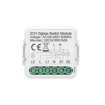   SmartWise Zigbee 230V 2LN, két áramkörös relé (fázis+nulla), kapcsolóbemenettel (eWeLink és Tuya) (R2)