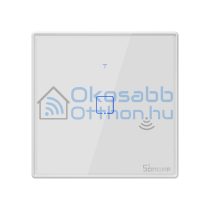   Sonoff TX T2EU1C WiFi+RF, érintős 1 gombos villanykapcsoló (fehér, kerettel)