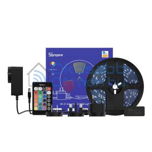 Sonoff L2-5M beltéri/kültéri RGB LED készlet (5 méter LED-szalag, WiFi/Bluetooth okosvezérlés, tápegység)