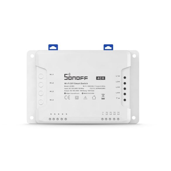 Sonoff 4CH (R3) WiFi-s okosrelé, négy áramkörös