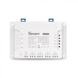 Sonoff 4CH PRO (R3) WiFi+RF (NO/NC) okosrelé, négy áramkörös, impulzuskapcsolással