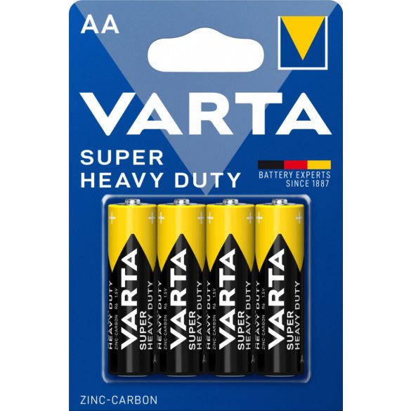 Varta Super Heavy Duty AA ceruza elem, 4 DB